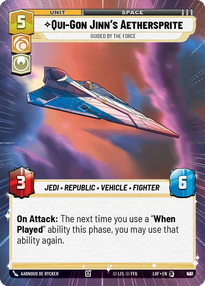 Qui-Gon Jinn's Aethersprite - Guided by the Force (Hyperspace Foil) - LOF-937 - Legends of the Force