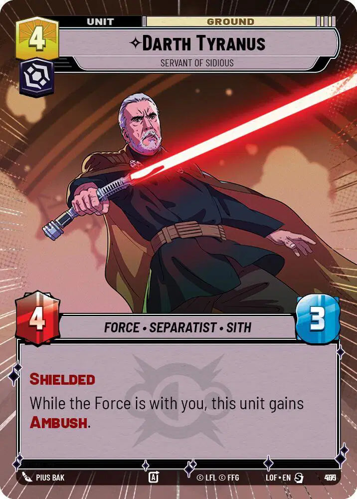 Darth Tyranus - Servant of Sidious (Hyperspace Foil) - LOF-971 - Legends of the Force