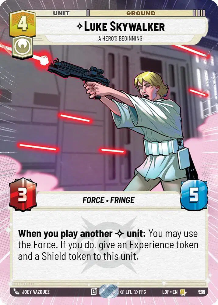 Luke Skywalker - A Hero's Beginning (Hyperspace Foil) - LOF-989 - Legends of the Force
