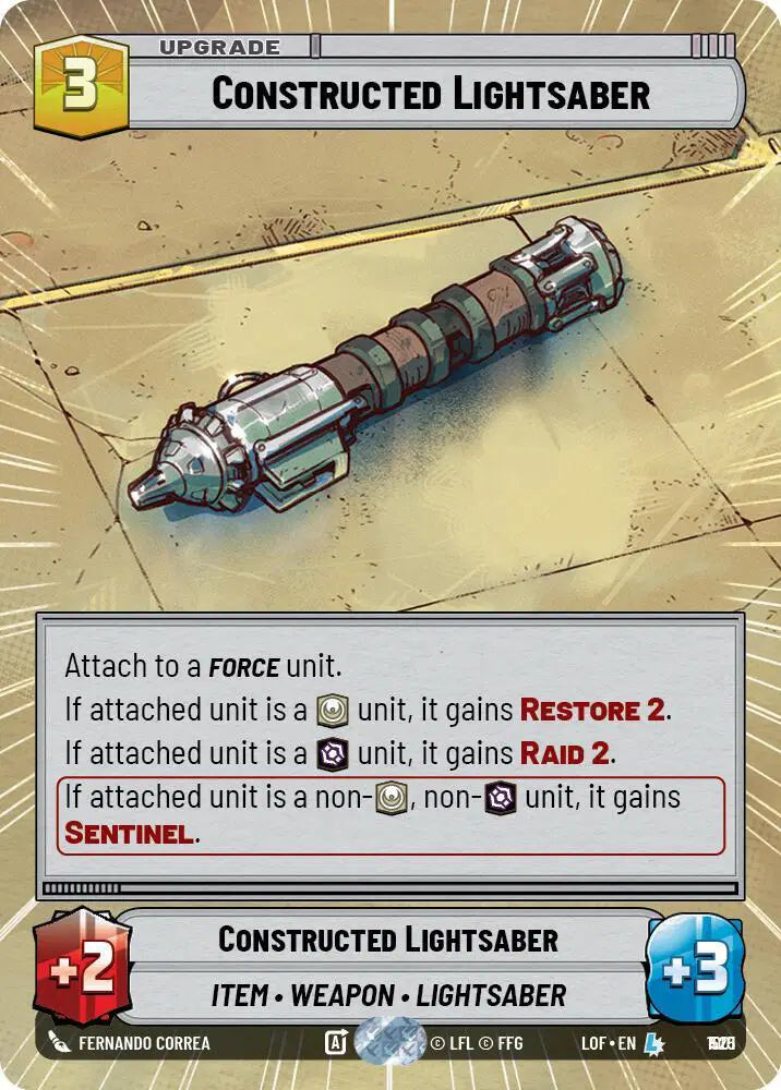 Constructed Lightsaber (Hyperspace Foil) - LOF-1001 - Legends of the Force
