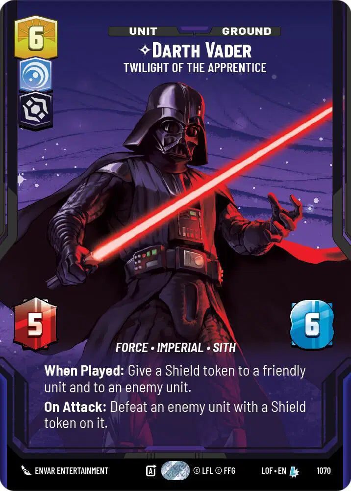 Darth Vader - Twilight of the Apprentice (Prestige Foil) - LOF-1070 - Legends of the Force