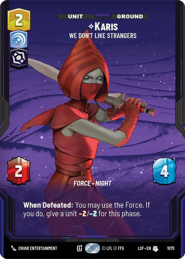 Karis - We Don't Like Strangers (Prestige Foil) - LOF-1075 - Legends of the Force