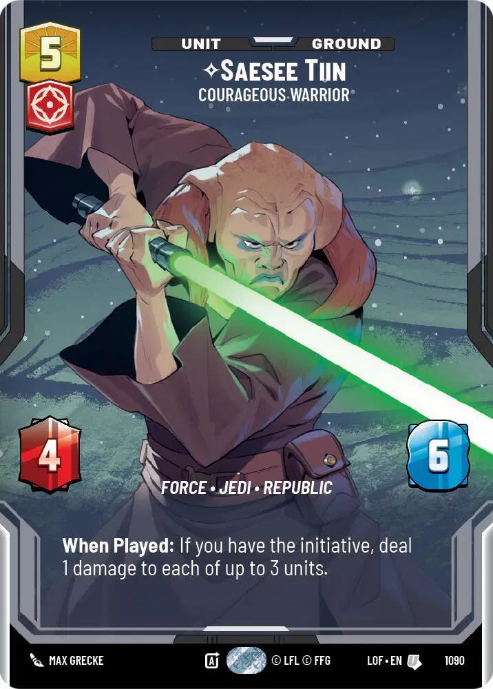 Saesee Tiin - Courageous Warrior (Prestige Foil) - LOF-1090 - Legends of the Force