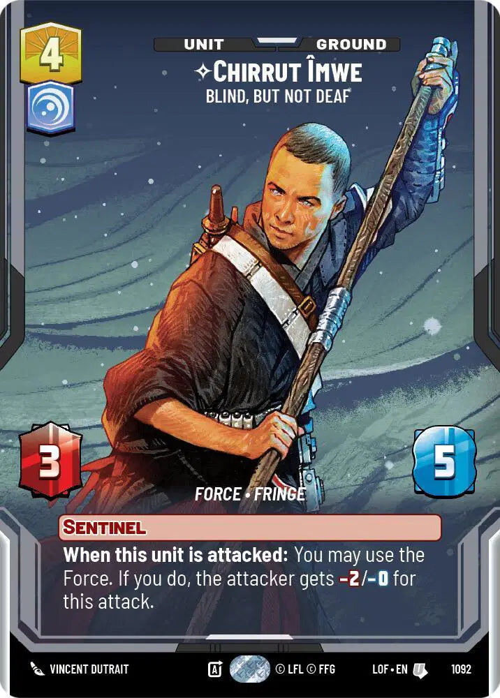 Chirrut Imwe - Blind, but not Deaf (Prestige Foil) - LOF-1092 - Legends of the Force