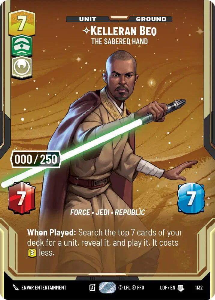 Kelleran Beq - The Sabered Hand (Serialized) - LOF-1132 - Legends of the Force