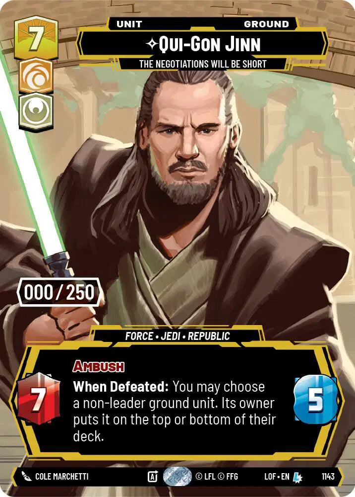 Qui-Gon Jinn - The Negotiations Will Be Short (Serialized) - LOF-1143 - Legends of the Force