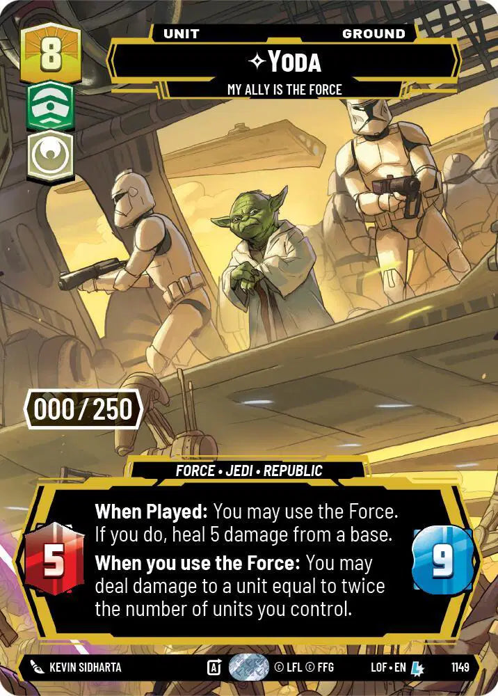 Yoda - My Ally is the Force (Serialized) - LOF-1149 - Legends of the Force