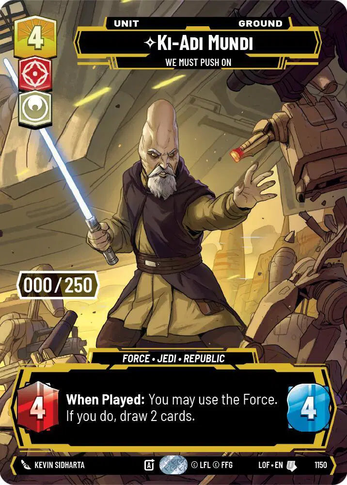 Ki-Adi-Mundi - We Must Push On (Serialized) - LOF-1150 - Legends of the Force