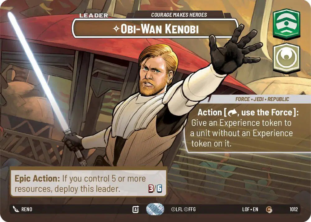 Obi-Wan Kenobi - Courage Makes Heroes (Showcase) - LOF-1012 - Legends of the Force