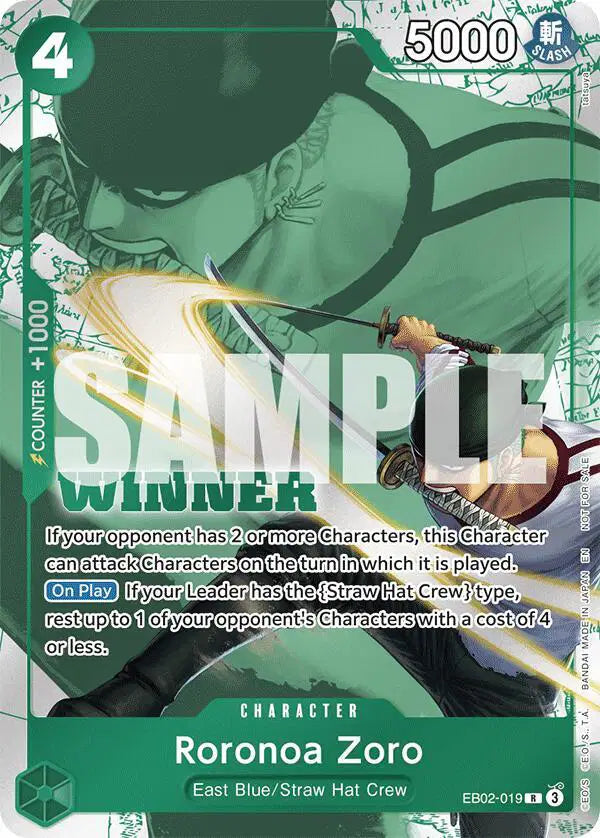 Roronoa Zoro (Winner Pack 2025 Vol. 3) - EB02-019 - One Piece Promotion Cards