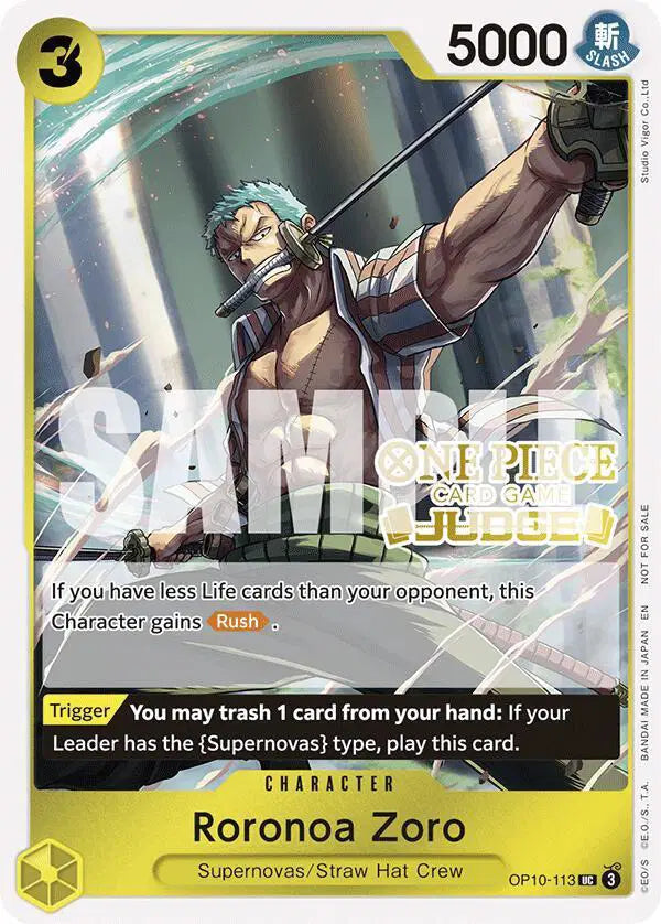 Roronoa Zoro (Judge Pack Vol. 6) - OP10-113 - One Piece Promotion Cards
