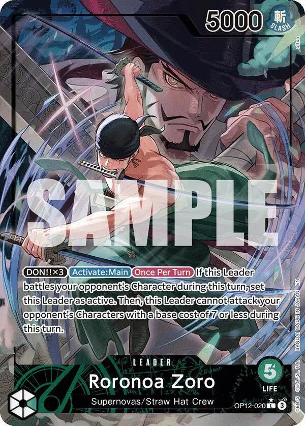 Roronoa Zoro (020) (Alternate Art) - OP12-020 - Legacy of the Master