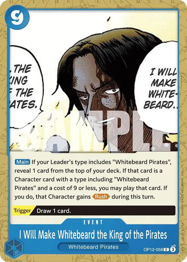 I Will Make Whitebeard the King of the Pirates - OP12-058 - Legacy of the Master