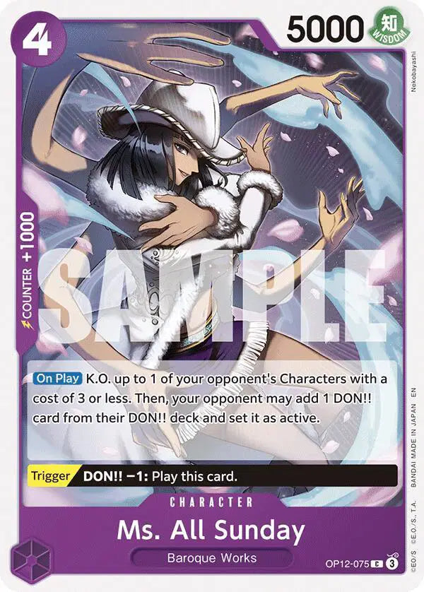 Ms. All Sunday - OP12-075 - Legacy of the Master