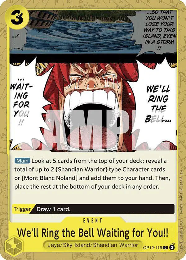 We'll Ring the Bell Waiting for You!! - OP12-116 - Legacy of the Master