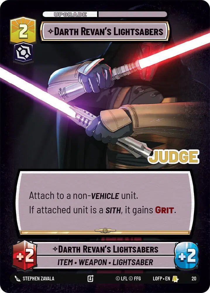 Darth Revan's Lightsabers - JP-20 - Judge Promos