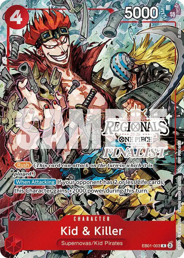 Kid & Killer (Offline Regional Finalist Card Set 2025 Vol.2) - EB01-003 - One Piece Promotion Cards