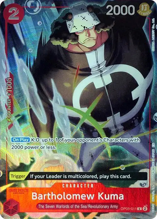 Bartholomew Kuma (Seven Warlords of the Sea Binder Set) - OP05-011 - One Piece Promotion Cards