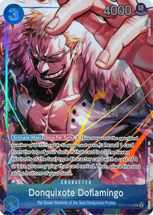 Donquixote Doflamingo (Seven Warlords of the Sea Binder Set) - OP07-048 - One Piece Promotion Cards