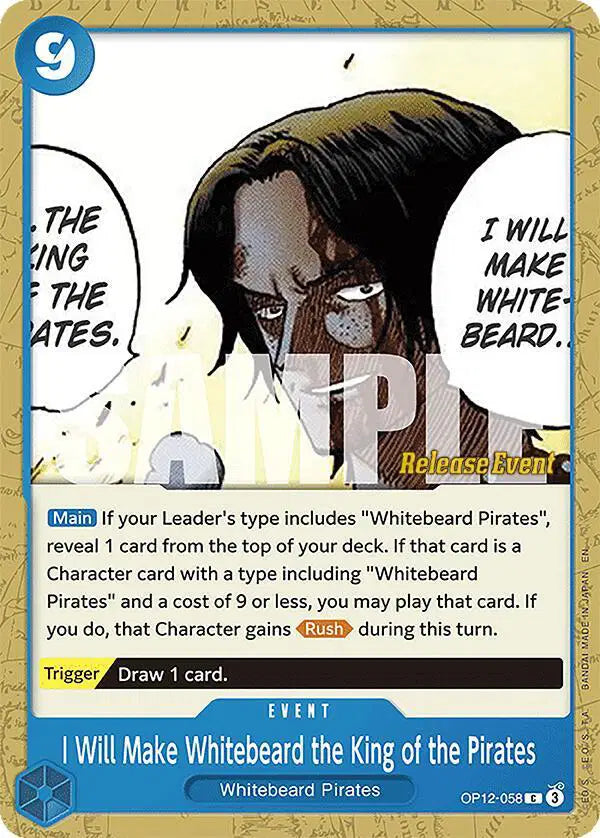I Will Make Whitebeard the King of the Pirates - OP12-058 - Legacy of the Master Release Event Cards