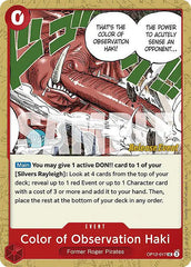 Color of Observation Haki - OP12-017 - Legacy of the Master Release Event Cards