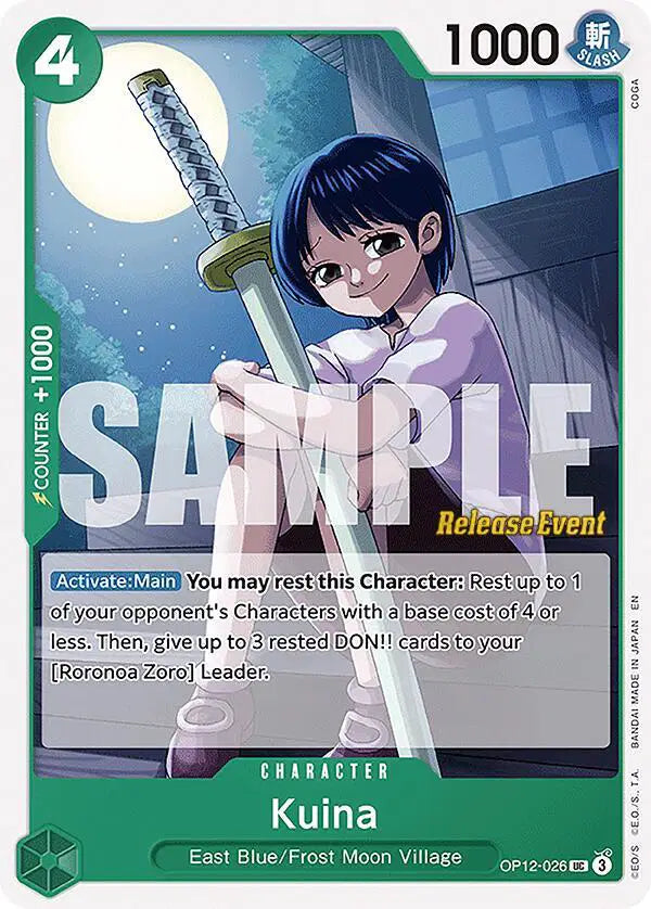 Kuina - OP12-026 - Legacy of the Master Release Event Cards