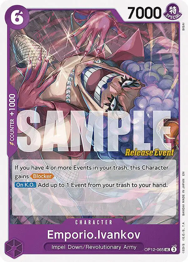 Emporio.Ivankov (065) - OP12-065 - Legacy of the Master Release Event Cards