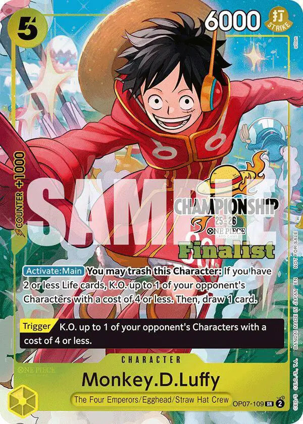 Monkey.D.Luffy (CS 25-26 Finalist Card Set 1) - OP07-109 - One Piece Promotion Cards