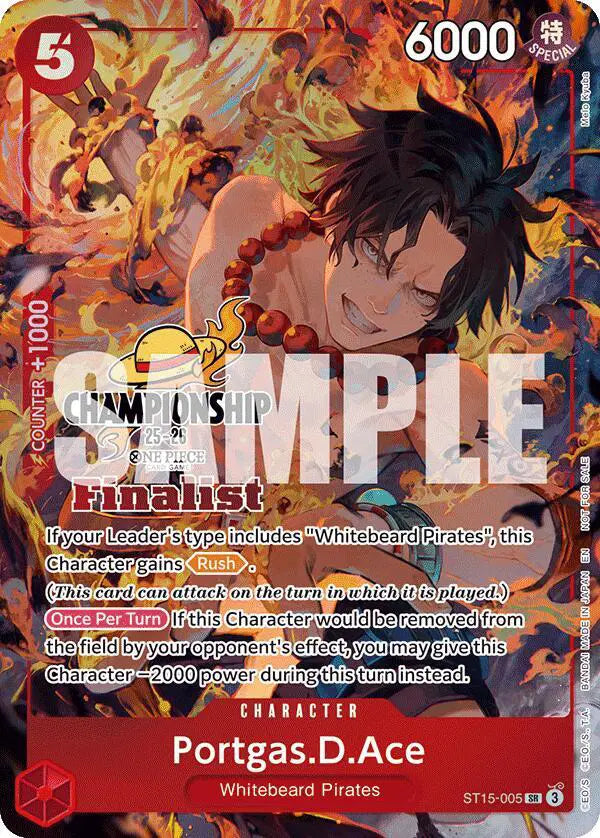 Portgas.D.Ace (CS 25-26 Finalist Card Set 1) - ST15-005 - One Piece Promotion Cards