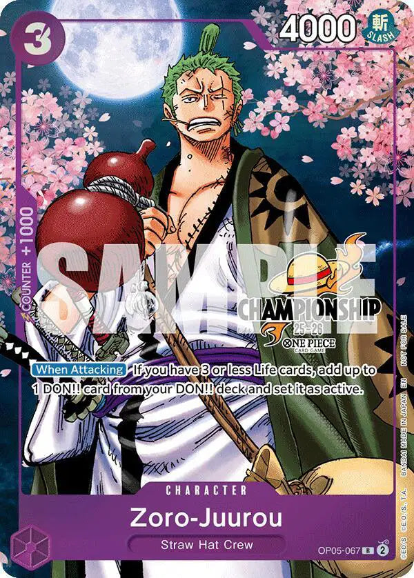 Zoro-Juurou (CS 25-26 Event Pack Finalist Ver.) - OP05-067 - One Piece Promotion Cards