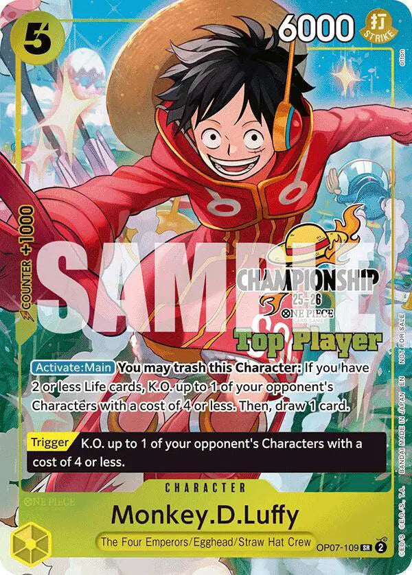 Monkey.D.Luffy (CS 25-26 Top Player Pack) - OP07-109 - One Piece Promotion Cards