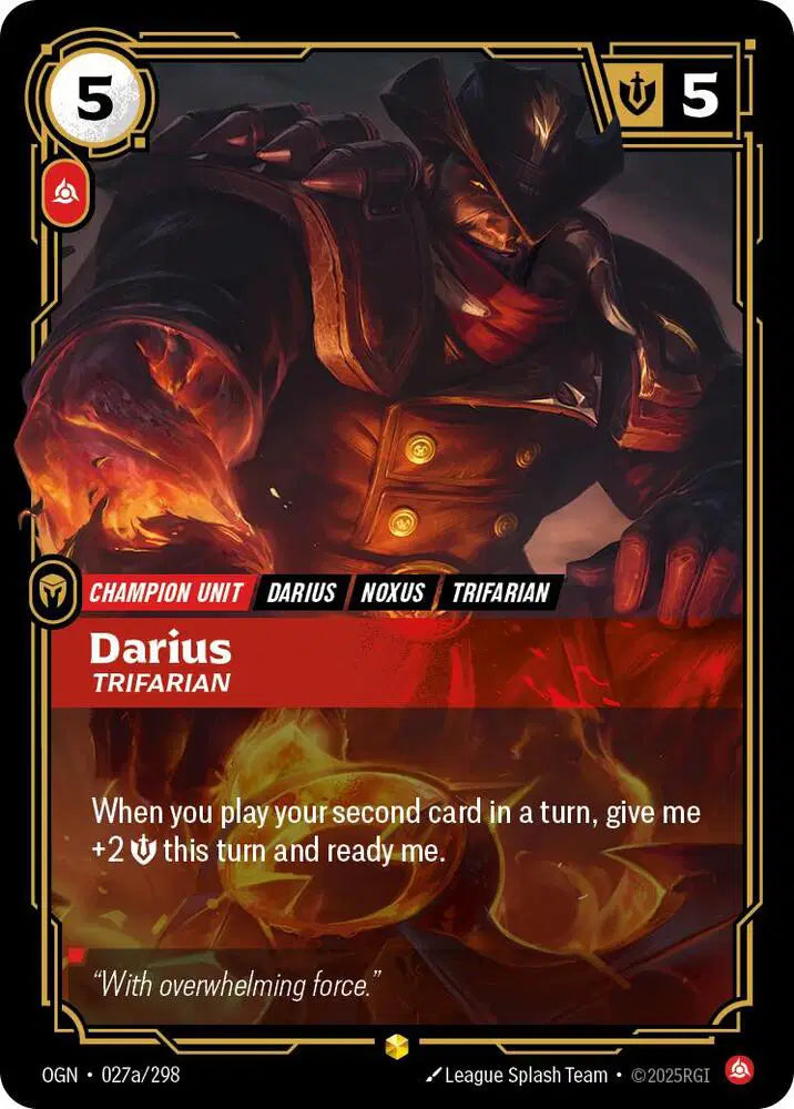 Darius - Trifarian (Alternate Art) - 027a/298 - Origins