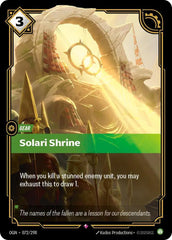 Solari Shrine - 072/298 - Origins
