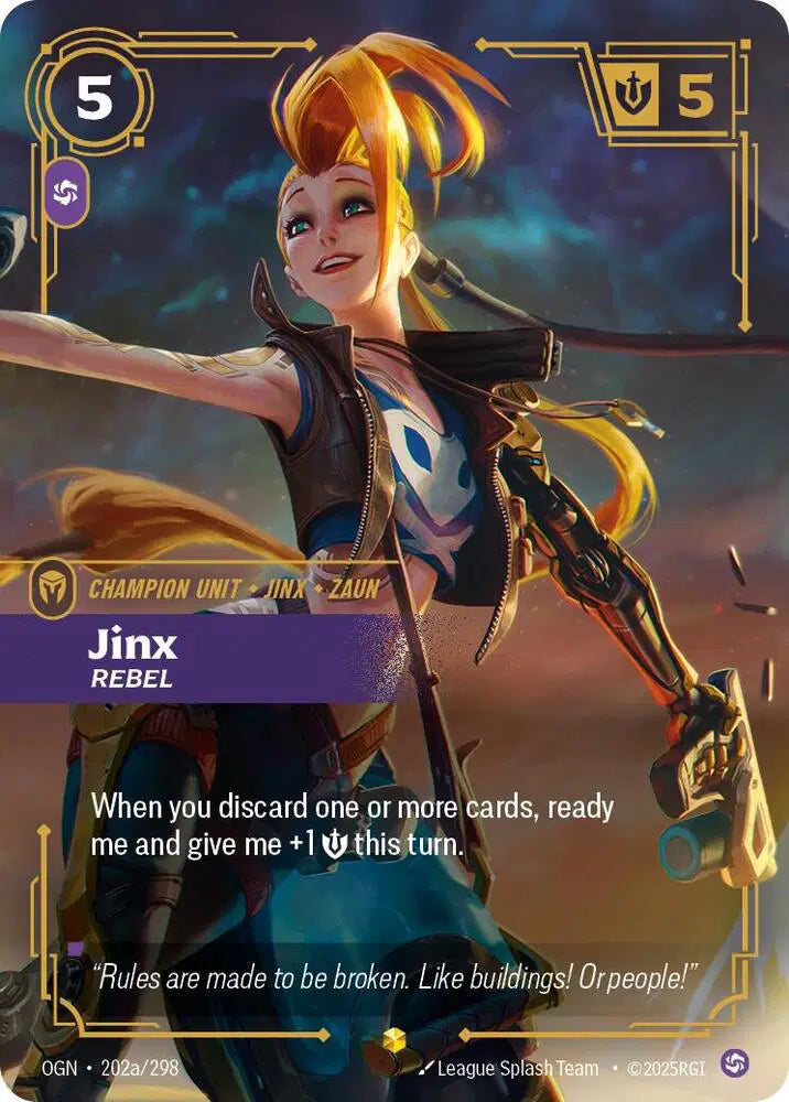 Jinx - Rebel (Alternate Art) - 202a/298 - Origins