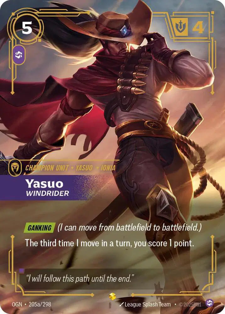 Yasuo - Windrider (Alternate Art) - 205a/298 - Origins