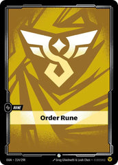 Order Rune - 214/298 - Origins