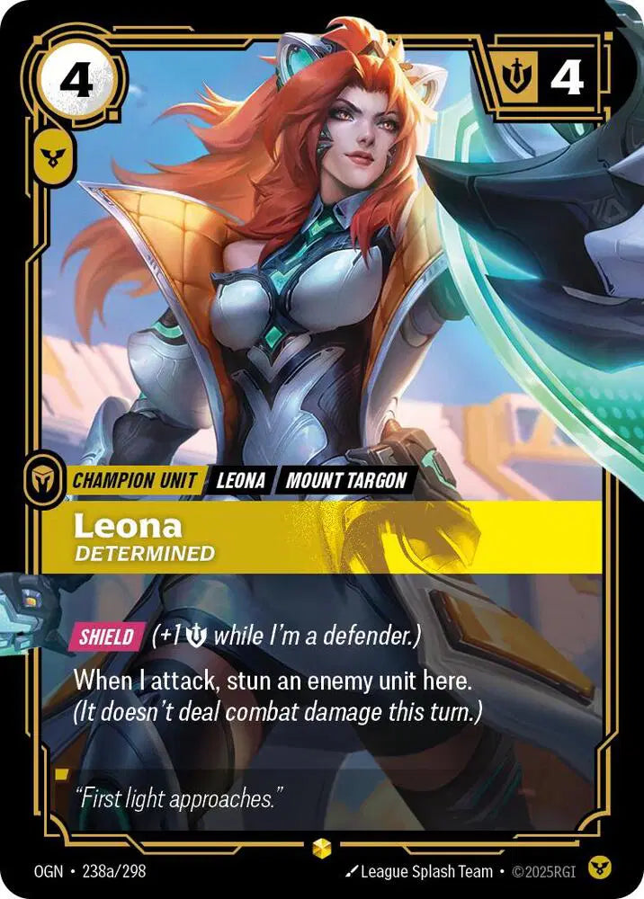 Leona - Determined (Alternate Art) - 238a/298 - Origins