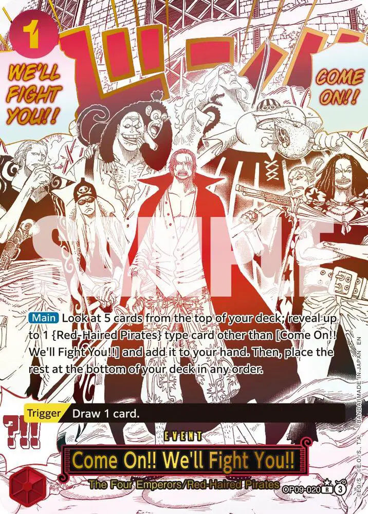 Come On!! We'll Fight You!! (Alternate Art) - OP09-020 - Premium Booster -The Best- Vol. 2