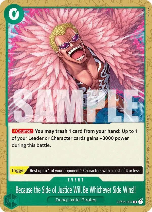 Because the Side of Justice Will Be Whichever Side Wins!! (Tournament Pack 2025 Vol. 4) - OP05-037 - One Piece Promotion Cards