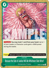 Because the Side of Justice Will Be Whichever Side Wins!! (Tournament Pack 2025 Vol. 4) - OP05-037 - One Piece Promotion Cards
