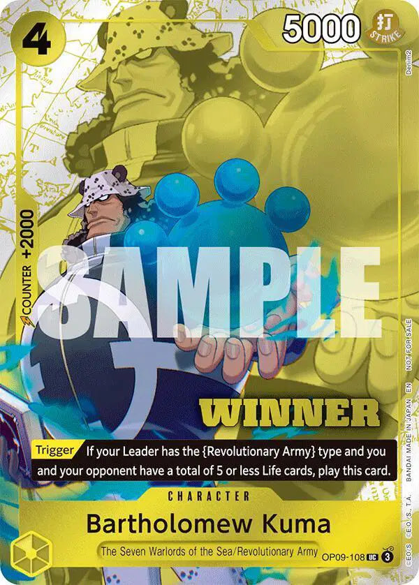 Bartholomew Kuma (Winner Pack 2025 Vol. 4) - OP09-108 - One Piece Promotion Cards