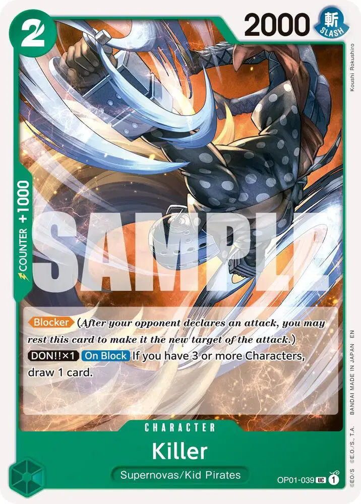 Killer (Reprint) - OP01-039 - Premium Booster -The Best- Vol. 2
