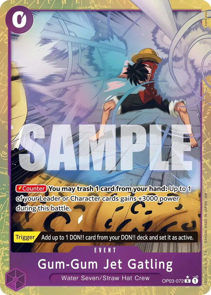 Gum-Gum Jet Gatling (Alternate Art) - OP03-072 - Premium Booster -The Best- Vol. 2