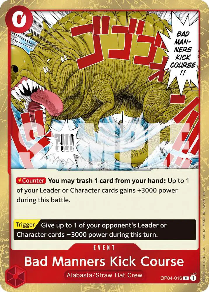 Bad Manners Kick Course (Reprint) - OP04-016 - Premium Booster -The Best- Vol. 2