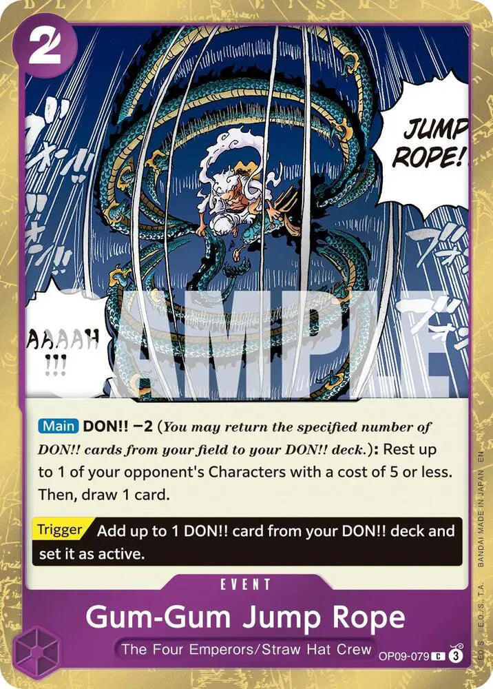 Gum-Gum Jump Rope (Pirate Foil) - OP09-079 - Premium Booster -The Best- Vol. 2