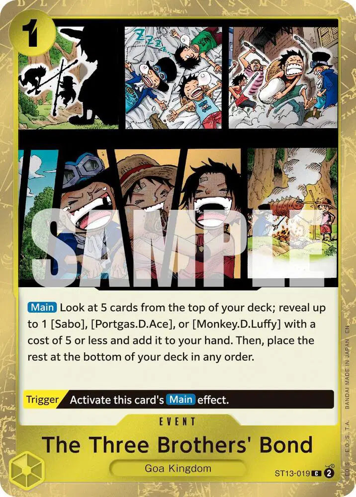 The Three Brothers' Bond (Pirate Foil) - ST13-019 - Premium Booster -The Best- Vol. 2