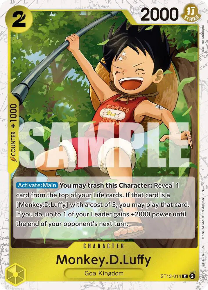 Monkey.D.Luffy - ST13-014 (Pirate Foil) - ST13-014 - Premium Booster -The Best- Vol. 2