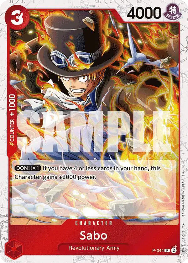 Sabo - P-044 (Pirate Foil) - P-044 - Premium Booster -The Best- Vol. 2