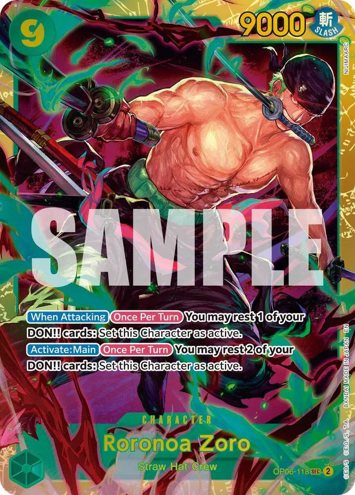 Roronoa Zoro (Reprint) - OP06-118 - Premium Booster -The Best- Vol. 2