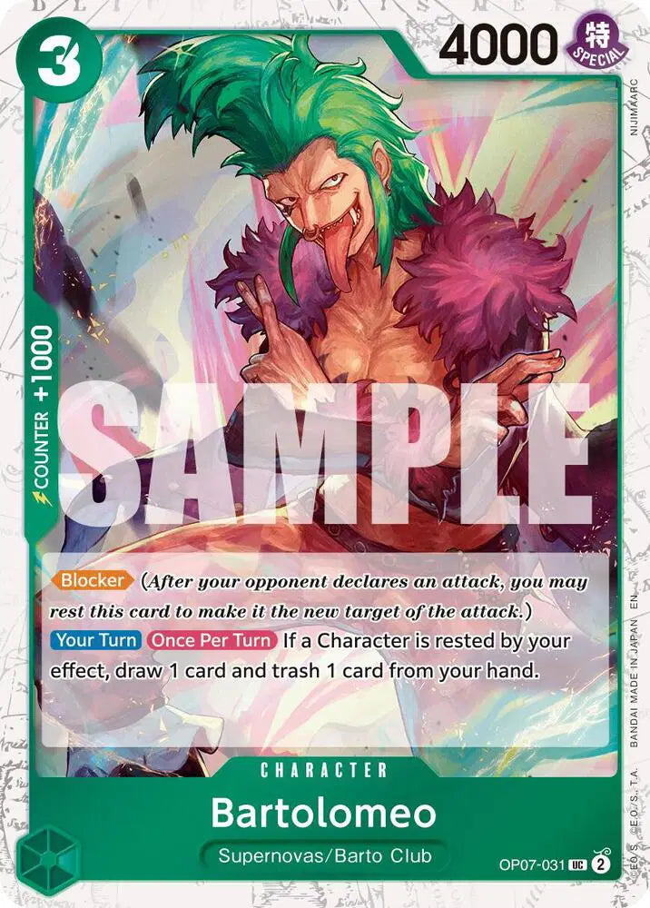 Bartolomeo (Pirate Foil) - OP07-031 - Premium Booster -The Best- Vol. 2